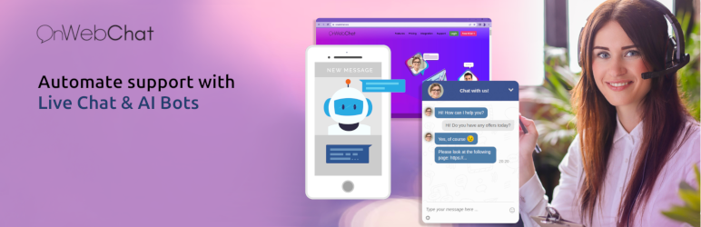 Live Chat & AI Chatbots – OnWebChat Preview Wordpress Plugin - Rating, Reviews, Demo & Download
