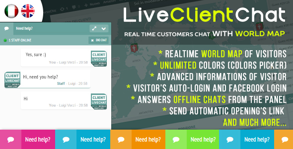 Live Client Chat – Help Chat With Visitors Map Preview Wordpress Plugin - Rating, Reviews, Demo & Download