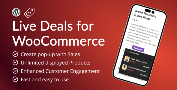 Live Deals For WooCommerce Preview Wordpress Plugin - Rating, Reviews, Demo & Download