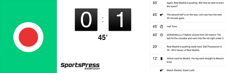 Live Scores For SportsPress Preview Wordpress Plugin - Rating, Reviews, Demo & Download