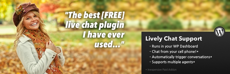 Lively Chat Support Preview Wordpress Plugin - Rating, Reviews, Demo & Download