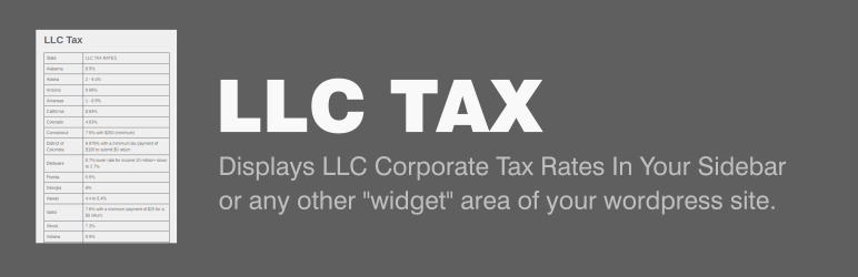 LLC Tax Preview Wordpress Plugin - Rating, Reviews, Demo & Download