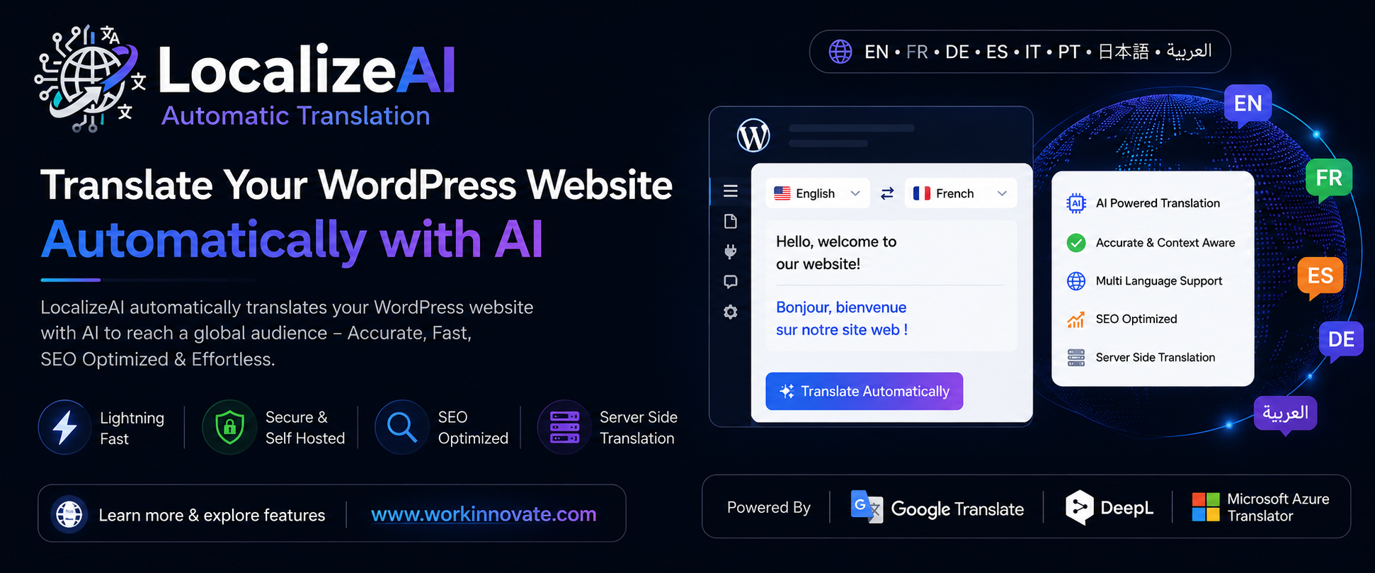 LocalizeAI Preview Wordpress Plugin - Rating, Reviews, Demo & Download