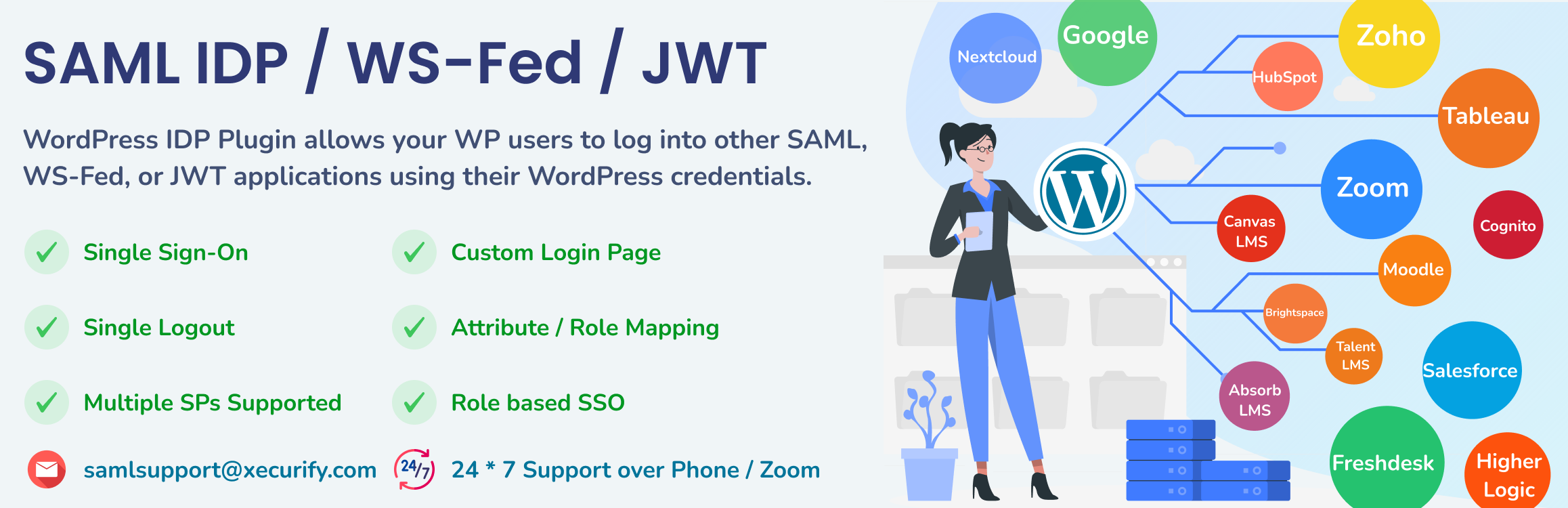 Login Using WordPress Users ( WP As SAML IDP ) Preview - Rating, Reviews, Demo & Download