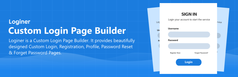 Loginer – Custom Login Page Builder Preview Wordpress Plugin - Rating, Reviews, Demo & Download