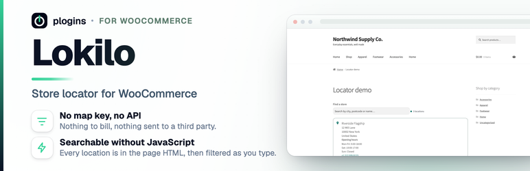 Lokilo – Store Locator For WooCommerce Preview Wordpress Plugin - Rating, Reviews, Demo & Download