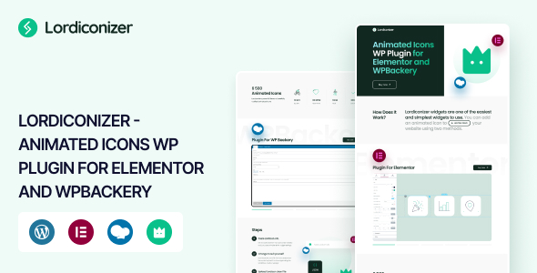 Lordiconizer – Animated Icons WP Plugin For Elementor And WPBackery Preview - Rating, Reviews, Demo & Download