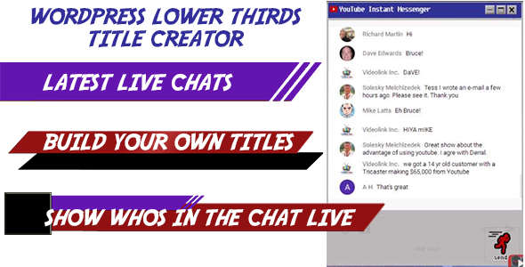 Lower Thirds Title Creator W/ YouTube Live Integration Preview Wordpress Plugin - Rating, Reviews, Demo & Download