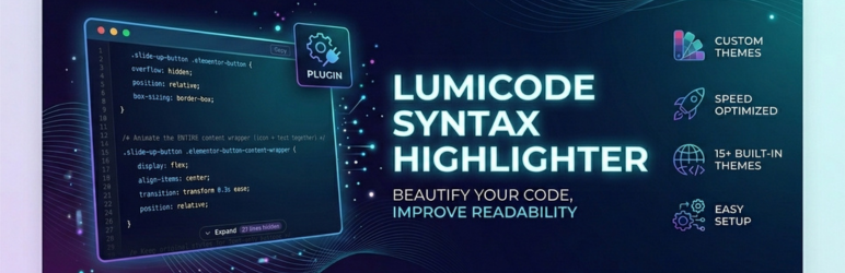 LumiCode Syntax Highlighter Preview Wordpress Plugin - Rating, Reviews, Demo & Download
