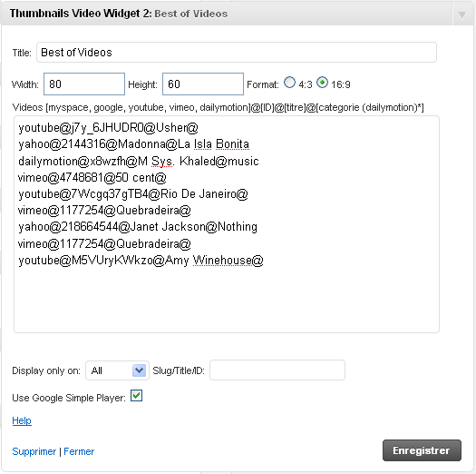 Lys Creation Multi-Video Thumbnails Widgets Preview Wordpress Plugin - Rating, Reviews, Demo & Download