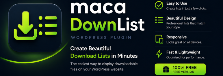 Maca DownList Preview Wordpress Plugin - Rating, Reviews, Demo & Download