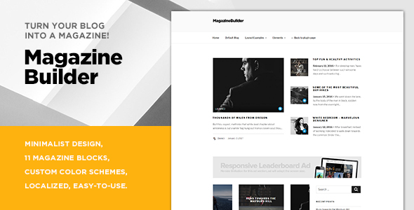 Magazine Builder / Turn Your Blog Theme Into A Magazine Theme! Preview Wordpress Plugin - Rating, Reviews, Demo & Download