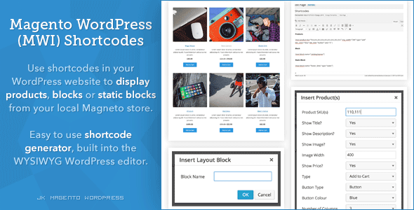 Magento Shortcodes Plugin for Wordpress Preview - Rating, Reviews, Demo & Download