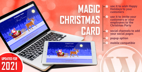 Magic Christmas Card With Animation – WordPress Plugin Preview - Rating, Reviews, Demo & Download