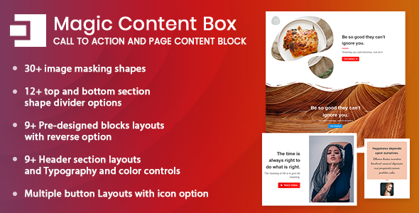 Magic Content Box Block Plugin for Wordpress (Gutenberg) Preview - Rating, Reviews, Demo & Download