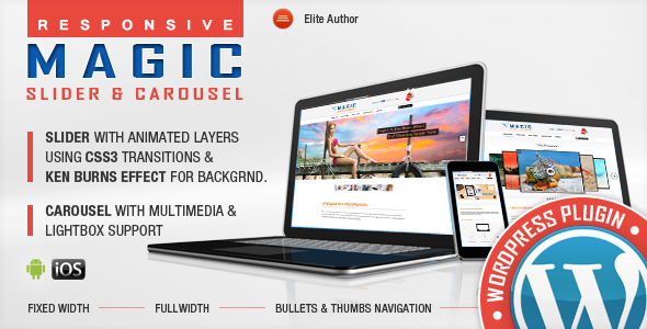 Magic Responsive Slider And Carousel WordPress Plugin Preview - Rating, Reviews, Demo & Download