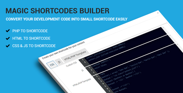 Magic Shortcodes Builder Preview Wordpress Plugin - Rating, Reviews, Demo & Download