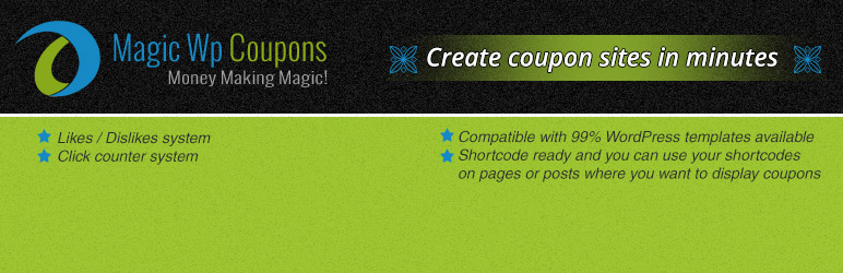 Magic WP Coupons – Lite Preview Wordpress Plugin - Rating, Reviews, Demo & Download
