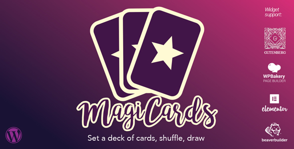 MagiCards – Decks Of Cards To Shuffle | WP Plugin Preview - Rating, Reviews, Demo & Download