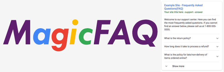 MagicFAQ Preview Wordpress Plugin - Rating, Reviews, Demo & Download