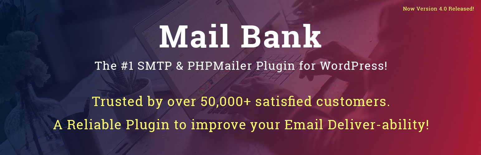 Mail Bank – #1 Mail SMTP Plugin For WordPress Preview - Rating, Reviews, Demo & Download