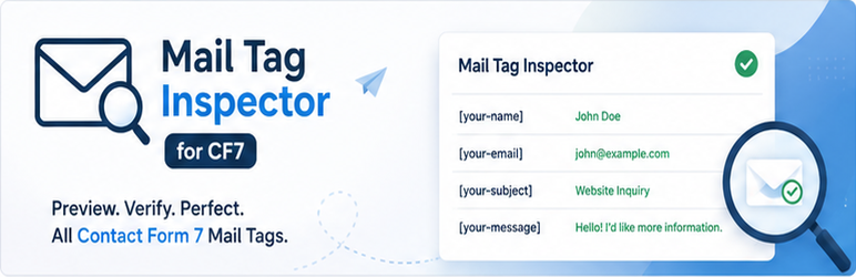 Mail Tag Inspector For Contact Form 7 Preview Wordpress Plugin - Rating, Reviews, Demo & Download