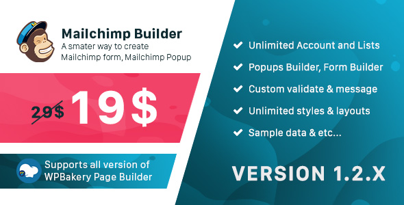 Mailchimp Builder – Addon WPBakery Page Builder (formerly Visual Composer) Preview Wordpress Plugin - Rating, Reviews, Demo & Download