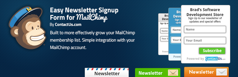 MailChimp Form By ContactUs Preview Wordpress Plugin - Rating, Reviews, Demo & Download