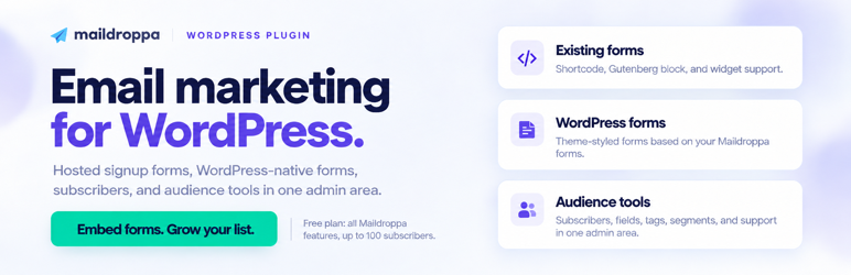 Maildroppa Preview Wordpress Plugin - Rating, Reviews, Demo & Download