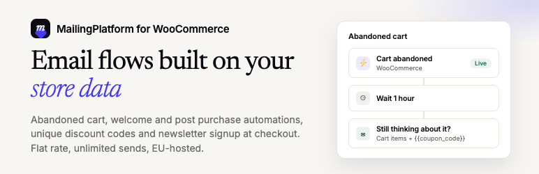 MailingPlatform For WooCommerce Preview Wordpress Plugin - Rating, Reviews, Demo & Download