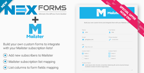 Mailster For NEX-Forms Preview Wordpress Plugin - Rating, Reviews, Demo & Download