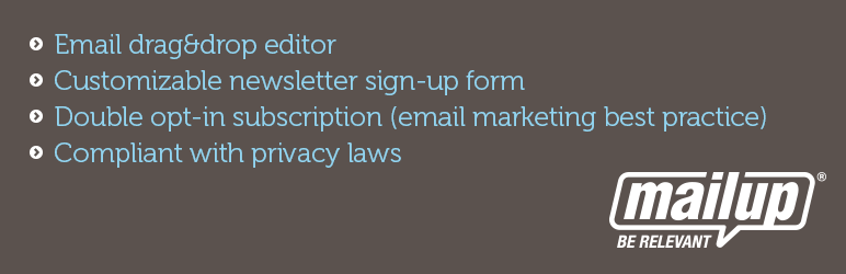 MailUp Newsletter Sign-up Form Preview Wordpress Plugin - Rating, Reviews, Demo & Download