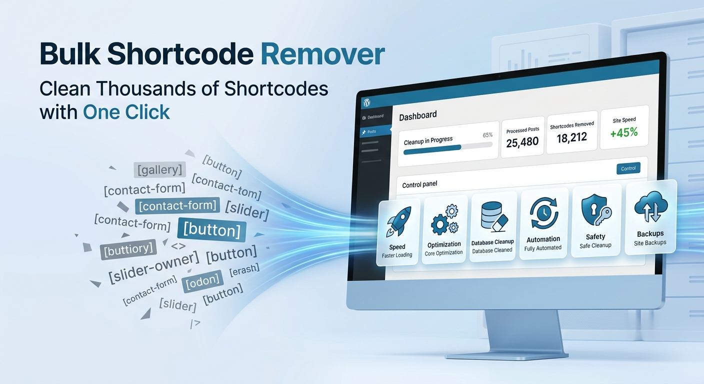 Makanikaran Bulk Shortcode Remover Preview Wordpress Plugin - Rating, Reviews, Demo & Download