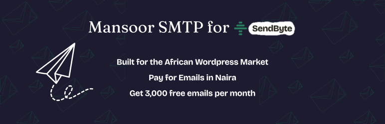 Mansoor SMTP For SendByte Preview Wordpress Plugin - Rating, Reviews, Demo & Download
