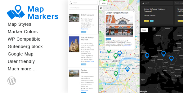 Map Markers – Multipurpose WordPress Plugin Preview - Rating, Reviews, Demo & Download