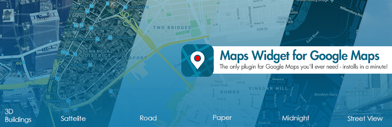 Maps Widget For Google Maps Preview Wordpress Plugin - Rating, Reviews, Demo & Download
