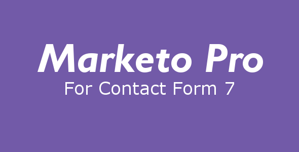Marketo Pro For Contact Form 7 Preview Wordpress Plugin - Rating, Reviews, Demo & Download