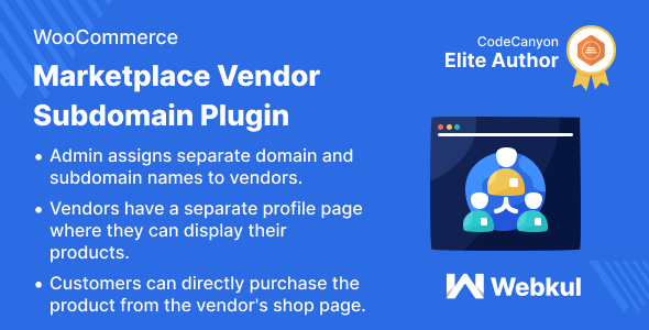 Marketplace Vendor Subdomain Plugin For WooCommerce Preview - Rating, Reviews, Demo & Download