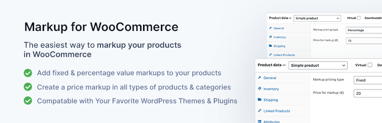 Markup For WooCommerce Preview Wordpress Plugin - Rating, Reviews, Demo & Download