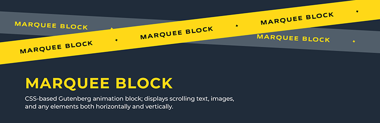 Marquee Block Preview Wordpress Plugin - Rating, Reviews, Demo & Download