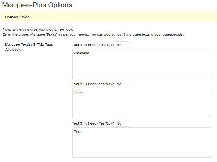 Marquee-Plus Preview Wordpress Plugin - Rating, Reviews, Demo & Download