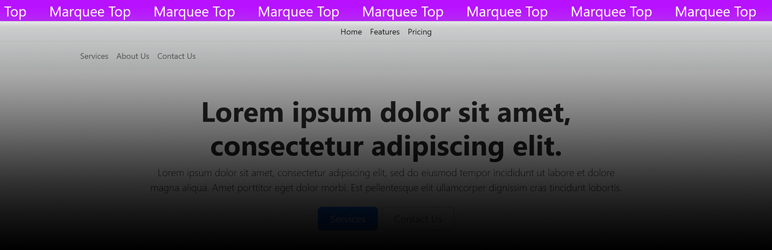 Marquee Top – Add Marquee At The Top Header Preview Wordpress Plugin - Rating, Reviews, Demo & Download