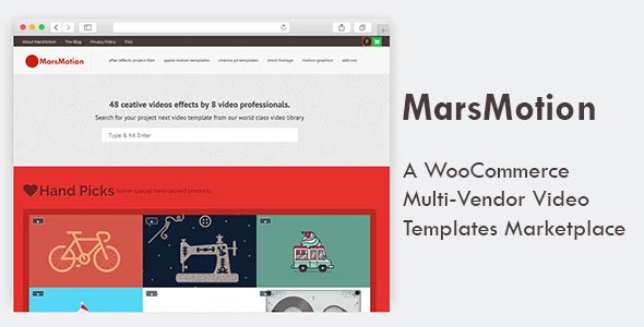 MarsMotion – Multi-Vendor Video Templates Marketplace Preview Wordpress Plugin - Rating, Reviews, Demo & Download
