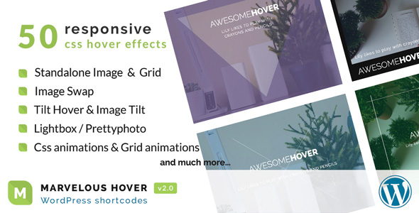 Marvelous Hover Effects | WordPress Plugin Preview - Rating, Reviews, Demo & Download
