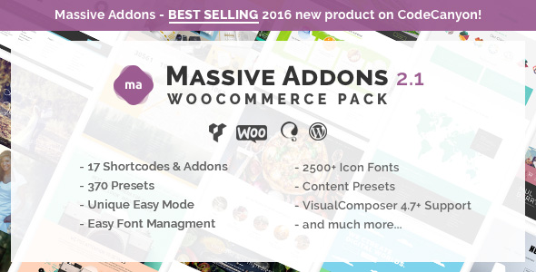 Massive Addons For Visual Composer – WooCommerce Pack Preview Wordpress Plugin - Rating, Reviews, Demo & Download