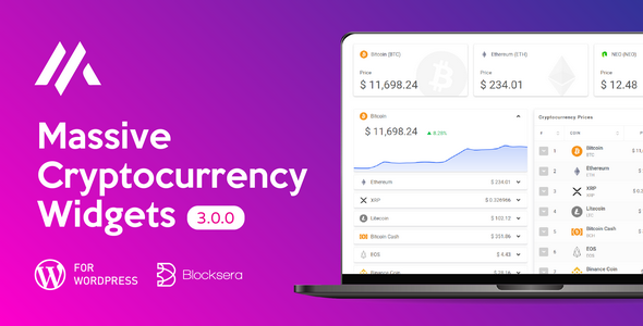 Massive Cryptocurrency Widgets | Crypto Plugin Preview - Rating, Reviews, Demo & Download