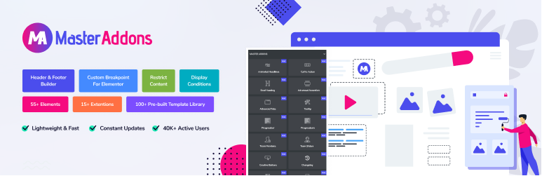 Master Addons – Elementor Addons With White Label, Free Widgets, Hover Effects, Conditions, & Animations Preview Wordpress Plugin - Rating, Reviews, Demo & Download