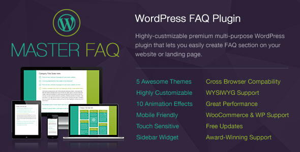 Master FAQ – Highly-Customizable Responsive WordPress FAQ Plugin With WooCommerce Support Preview - Rating, Reviews, Demo & Download