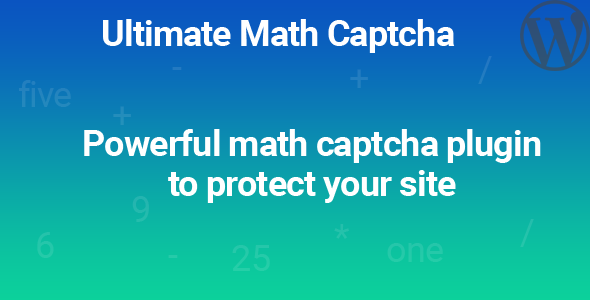 Math Captcha Plugin for Wordpress Preview - Rating, Reviews, Demo & Download