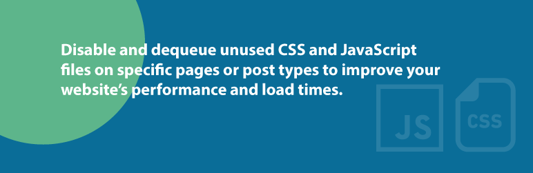 MCOD Disable Enqueue JS & CSS Preview Wordpress Plugin - Rating, Reviews, Demo & Download